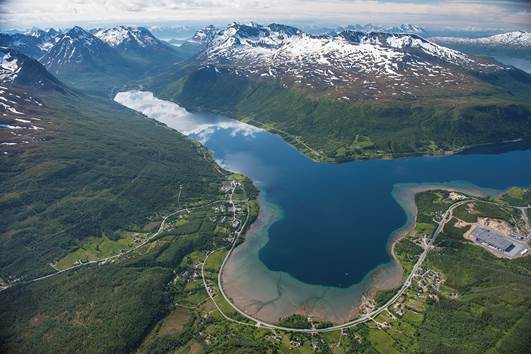 Ramfjord fra lufta fotograf Jens K Nilsen